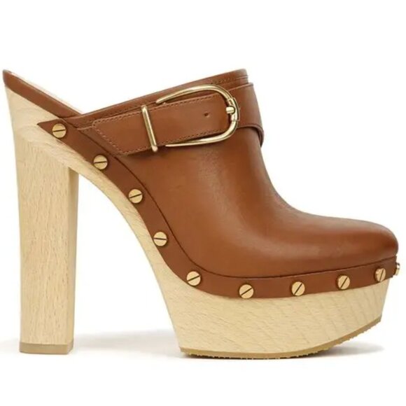 Veronica Beard Alek Womens Size 10 M Platform Clog Mule Brown Boho Chunky Retro - Picture 5 of 16